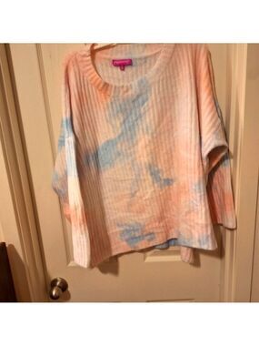 Pink Blue Sweater Womens 1X